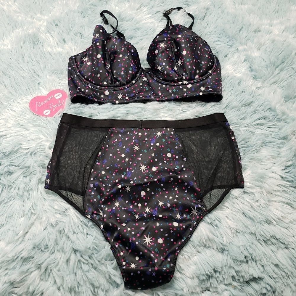 VS Very Sexy Stars Print Long Lined Demi Cheeky